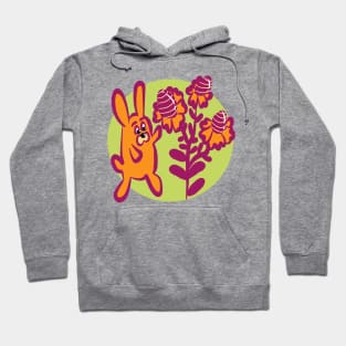 Flowers and rabbit Hoodie